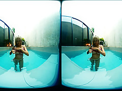 Blonde Asian With Big Tits In Pool - VRPussyVision