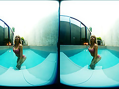 Blonde Asian With Big Tits In Pool - VRPussyVision