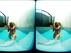 Blonde Asian With Big Tits In Pool - VRPussyVision