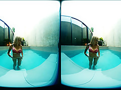 Blonde Asian With Big Tits In Pool - VRPussyVision