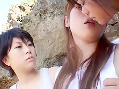 Hottest Japanese girl Yuu Aine, Hina Morino, Hikaru Hozuki in Incredible Lesbian, Strapon JAV movie