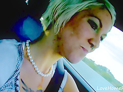 White-Haired Babe Is Insatiable At The Beach