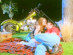 Exotic Brunette, Outdoor xxx clip