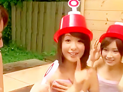 Best Japanese chick Nanami Kawakami, Saki Okuda, Tsukasa Aoi in Amazing Small Tits, Outdoor JAV clip