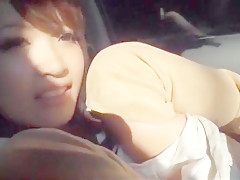 Exotic Japanese chick Erika Kashiwagi in Horny Car, High Heels JAV movie