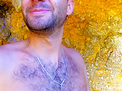 Racy Brunette Gets Throat Fucked On The Beach