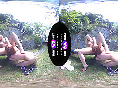 Katy Sky,Candy Red in Yoga Lesbians Orgasm Outdoors - TMWVRNet