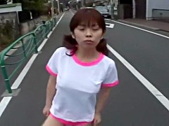 Horny Japanese girl Ran Monbu in Crazy Public, Outdoor JAV movie