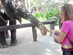 Moka Mora in Moka Explores The Wild On An Elephant - ATKGirlfriends