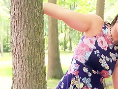 Exotic Brunette, Outdoor adult scene