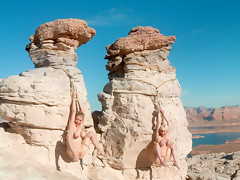 Danny Wylde & Penny Pax & Cherry Torn in Feature Shoot : Wet Rock Canyon - HogTied