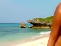 Hottest Japanese whore Kairi Uehara in Fabulous Blonde, Beach JAV clip