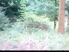Amateur - redhead babe big bottle fucking in the woods