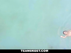 Annika Eve in Poolside Breast Stroke - TittyAttackTour