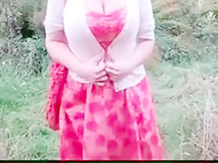 Busty amateur maize play