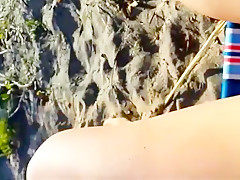 Couple beach sex fun
