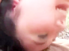 Shy japanese outdoor fuck
