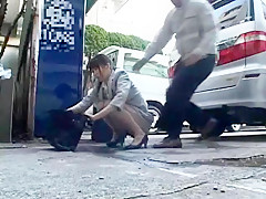 Horny Japanese slut Yuu Shinoda, Risa Goto, Haruna Nakayama in Crazy Outdoor, Blowjob JAV clip