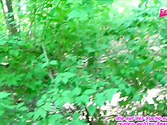 Blowjob and facial outdoor for german milf