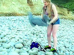 Cold beach nudist
