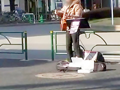 Crazy Japanese whore Nozomi Kawamura in Exotic Outdoor, Blowjob JAV clip