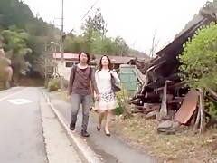 Horny Japanese chick Akiko Kirishima in Exotic Outdoor JAV scene