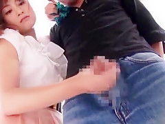 Crazy Japanese whore Karen Kisaragi in Hottest Public, Handjob JAV video