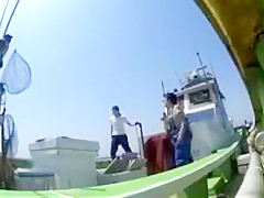 Me and her on a boat. Showed my cock