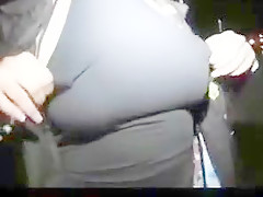 Amateur white slutty girl fucks a random bbc public