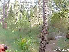 Wild Man Gets Hold Of Babe On Hike