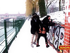 Mareen De Luxe in German Cougar enjoys BBC in the snow - MagmaFilm