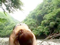 Hottest Japanese girl Leila Aisaki in Incredible Couple, Outdoor JAV scene
