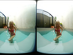 Tattooed Blond Asian Girl Hot Water Play - VRPussyVision