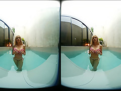 Tattooed Blond Asian Girl Hot Water Play - VRPussyVision