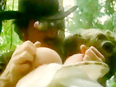 Like a fairy tale the grey wolf and little red riding hood