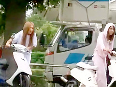 Fabulous Japanese model Rio Sakura, Megumi Haruka in Amazing Public JAV clip