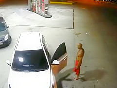 Hot guy sucking a dick at the gas station