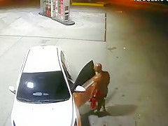 Hot guy sucking a dick at the gas station