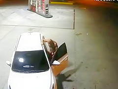 Hot guy sucking a dick at the gas station