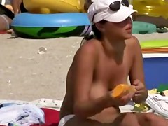 Diminutive love melons sun bathing on beach