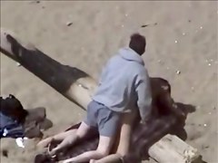 Non-Professional Pair think they are alone on the Beach