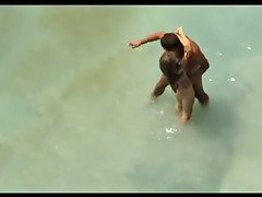 Voyeur on public beach sex