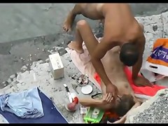 Voyeur on public beach sex