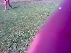 Spying hot slender body of girl getting sun tanned PICT0008