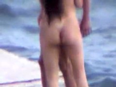 Beach fun with many nude curvaceous bimbos being caught on my spy cam