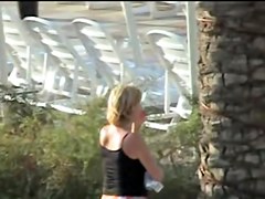 Spy cam of our kinky hunter is working on the beach