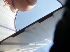 Beach cabin voyeur video with the naked teen spied