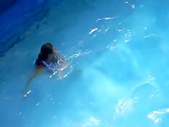 Sexy white wazoo swimming with dolphins on beach voyeur cam