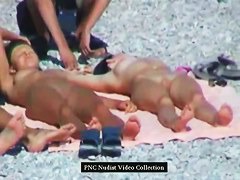 Nudist beach porno, 3 naked chicks nice boobs, pussy and tats