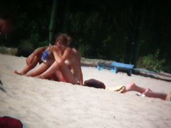 Hot images from a nude beach voyeur with naked skinny chicks